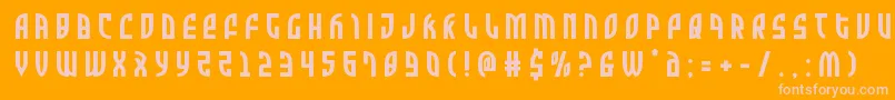 Zoneridertitle Font – Pink Fonts on Orange Background