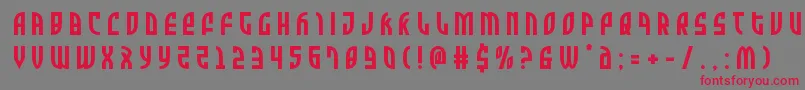 Zoneridertitle Font – Red Fonts on Gray Background