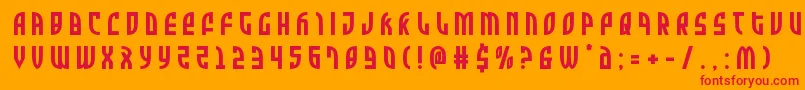 fuente Zoneridertitle – Fuentes Rojas Sobre Fondo Naranja
