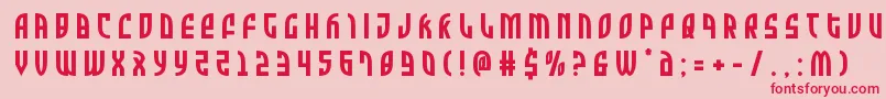 Zoneridertitle Font – Red Fonts on Pink Background