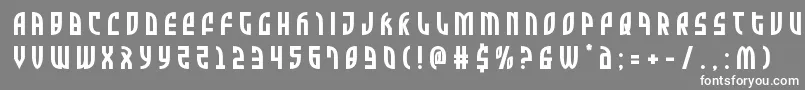 フォントZoneridertitle – 灰色の背景に白い文字