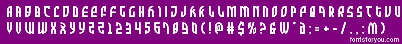 Zoneridertitle Font – White Fonts on Purple Background