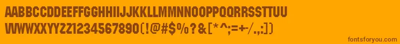 Machineitcdee Font – Brown Fonts on Orange Background