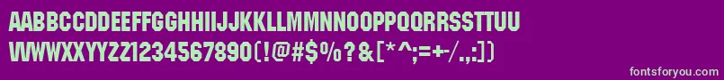Шрифт Machineitcdee – зелёные шрифты на фиолетовом фоне