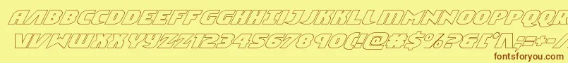 Ninjagardenoutital Font – Brown Fonts on Yellow Background