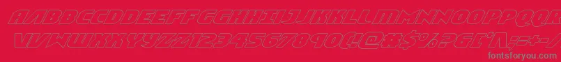 Ninjagardenoutital Font – Gray Fonts on Red Background