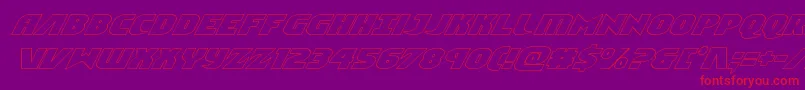 Ninjagardenoutital Font – Red Fonts on Purple Background