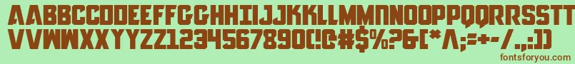 AnitllesExpanded Font – Brown Fonts on Green Background