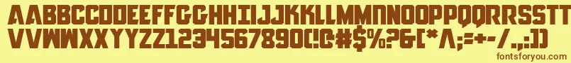 AnitllesExpanded Font – Brown Fonts on Yellow Background