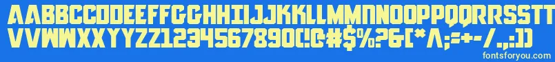 AnitllesExpanded Font – Yellow Fonts on Blue Background