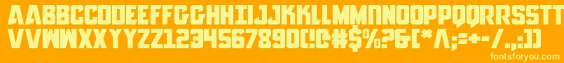フォントAnitllesExpanded – オレンジの背景に黄色の文字