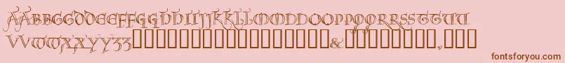 Noel ffy Font – Brown Fonts on Pink Background