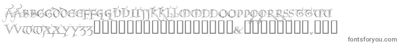 Noel ffy-fontti – harmaat kirjasimet valkoisella taustalla