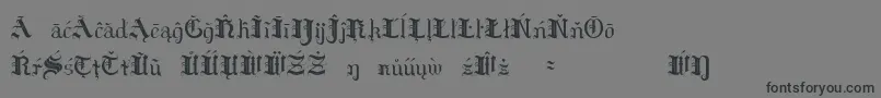 フォントHildae – 黒い文字の灰色の背景