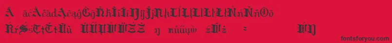fuente Hildae – Fuentes Negras Sobre Fondo Rojo