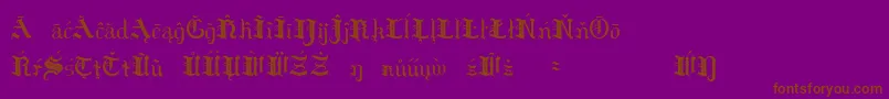 Hildae Font – Brown Fonts on Purple Background