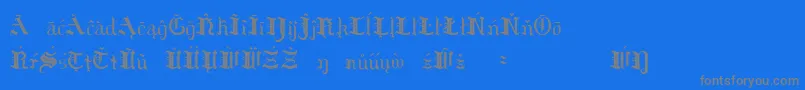 Hildae Font – Gray Fonts on Blue Background