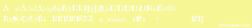 Hildae Font – White Fonts on Yellow Background