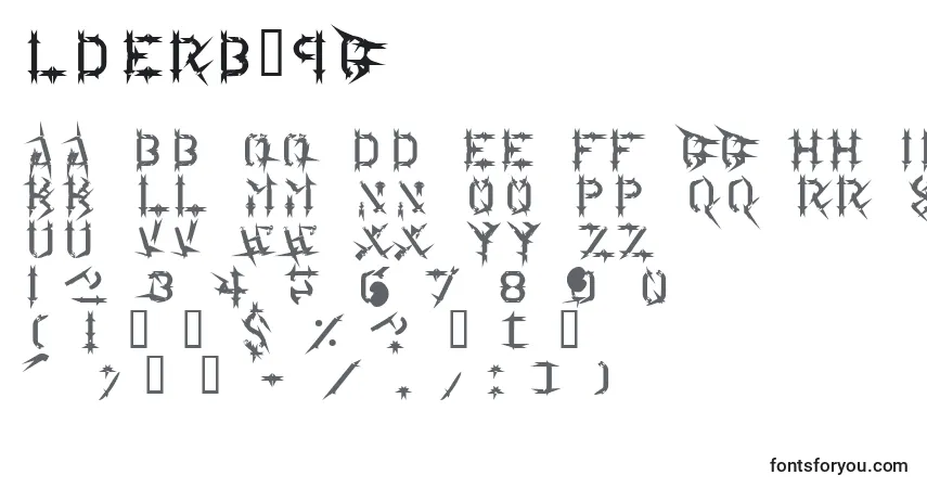 Schriftart LderbГ¶g – Alphabet, Zahlen, spezielle Symbole