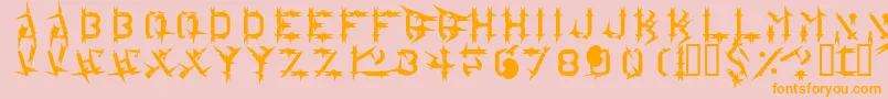 LderbГ¶g Font – Orange Fonts on Pink Background