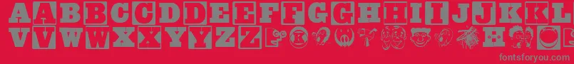 Axelswoodtypesmk Font – Gray Fonts on Red Background
