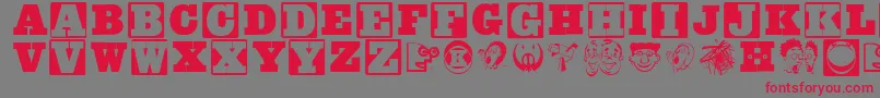 Axelswoodtypesmk Font – Red Fonts on Gray Background