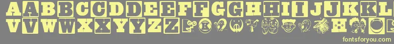 Axelswoodtypesmk Font – Yellow Fonts on Gray Background