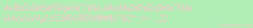 WhiteChocolateMintTtf Font – Pink Fonts on Green Background