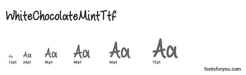 WhiteChocolateMintTtf Font Sizes