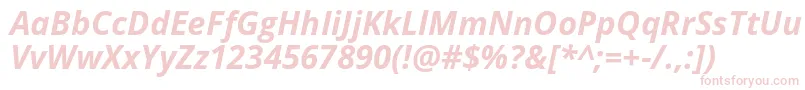 Opensans Bolditalic Font – Pink Fonts on White Background