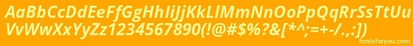 More about Opensans Bolditalic Font Opensans Bolditalic Font – Yellow Fonts on Orange Background