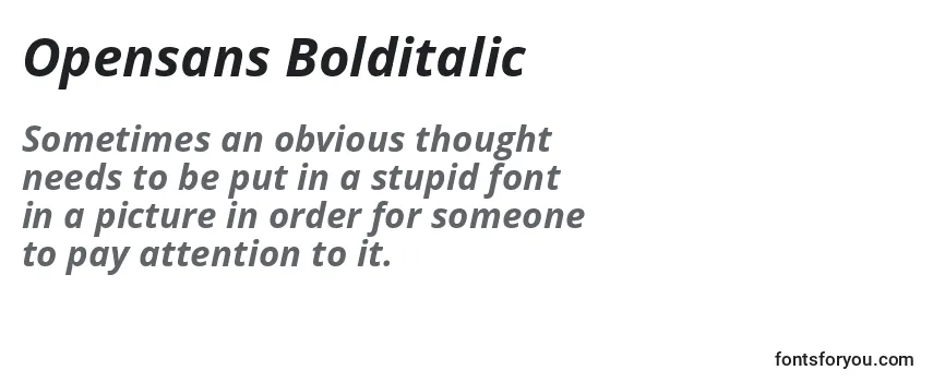 Opensans Bolditalic Font