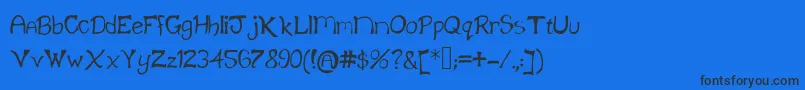 Шрифт Klainefont – чёрные шрифты на синем фоне
