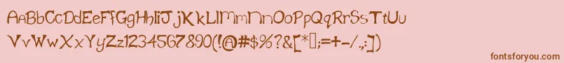 Klainefont Font – Brown Fonts on Pink Background