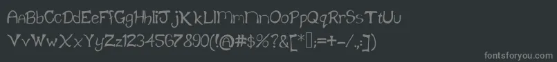 Fonte Klainefont – fontes cinzas em um fundo preto