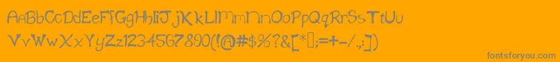 Шрифт Klainefont – серые шрифты на оранжевом фоне