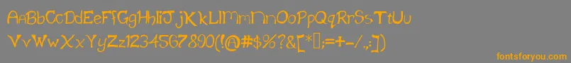 Klainefont Font – Orange Fonts on Gray Background