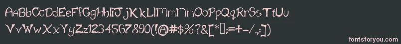 Шрифт Klainefont – розовые шрифты на чёрном фоне