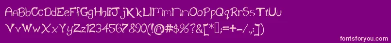 フォントKlainefont – 紫の背景にピンクのフォント