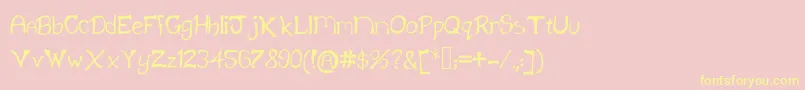 Klainefont Font – Yellow Fonts on Pink Background