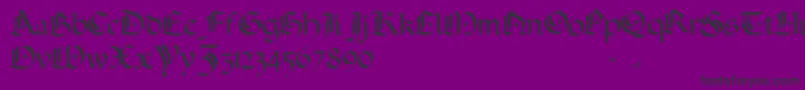 fuente ADarkWedding2007 – Fuentes Negras Sobre Fondo Morado