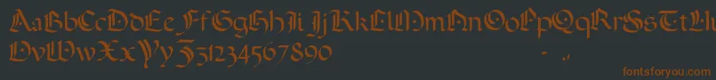 ADarkWedding2007-fontti – ruskeat fontit mustalla taustalla