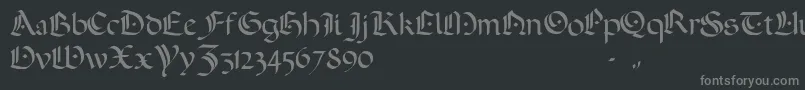 ADarkWedding2007-fontti – harmaat kirjasimet mustalla taustalla