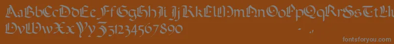 Czcionka ADarkWedding2007 – szare czcionki na brązowym tle