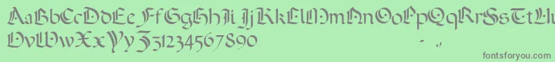 ADarkWedding2007-fontti – harmaat kirjasimet vihreällä taustalla