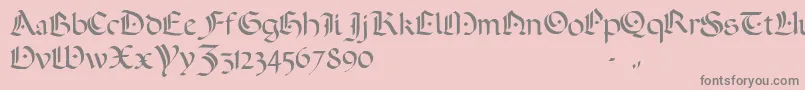 フォントADarkWedding2007 – ピンクの背景に灰色の文字