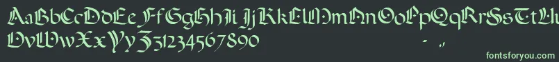 Шрифт ADarkWedding2007 – зелёные шрифты на чёрном фоне