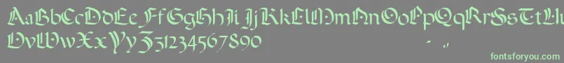 フォントADarkWedding2007 – 灰色の背景に緑のフォント