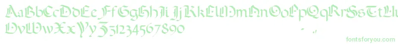 Czcionka ADarkWedding2007 – zielone czcionki na białym tle