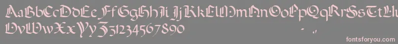 フォントADarkWedding2007 – 灰色の背景にピンクのフォント
